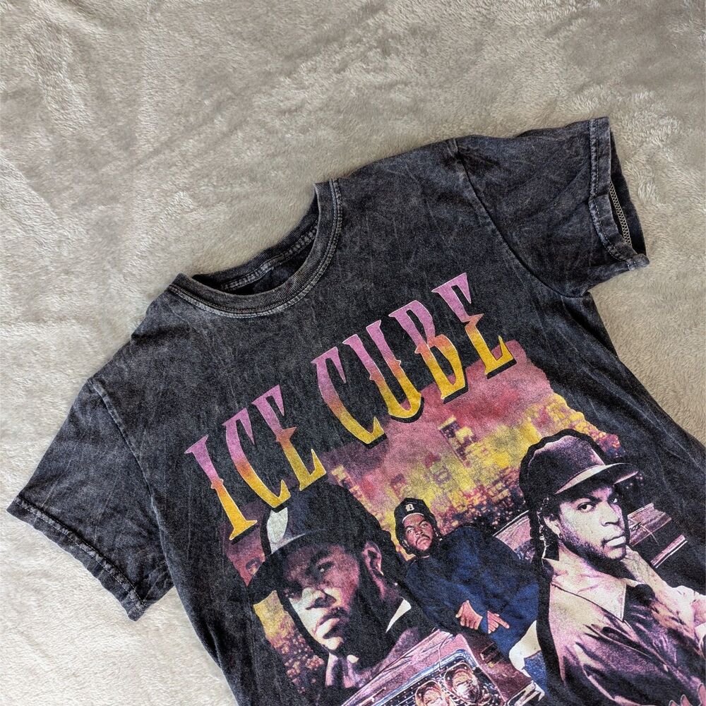 Ice Cube Today Was A Good Day Shirt Small Black Acid Wash Rap Graphic Tee S